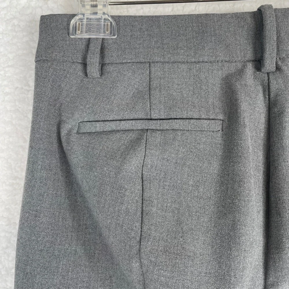 J.Crew Ruby Full-Length Pants Gray Slim Straight Dress Trousers Size 4 Career